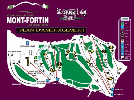 Carte des piste Mont Fortin Carte des piste Mont Fortin
